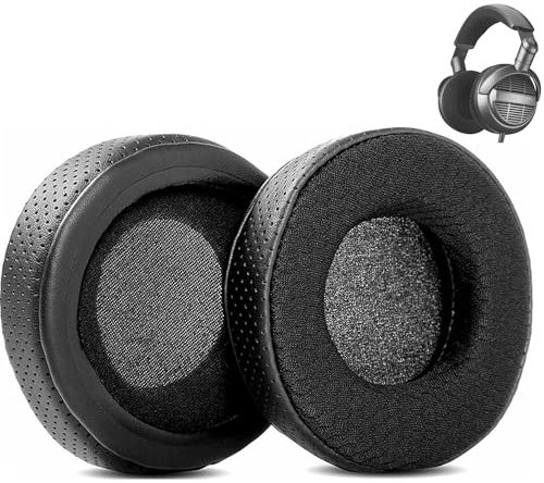 DowiTech Cuscinetti di ricambio traspiranti compatibile con Beyerdynamic DTX 910 DTX910 DTX 700 DTX700 DTX710 Cuffie con tessuto a rete/pelle proteica perforata e memory foam