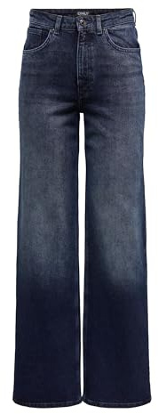 ONLY Damen Onljuicy Hw Wide DNM Rea670 Noos Female Jeans mit Weitem Bein Onljuicy Hohe Taille Weiter Beinschnitt Jeans
