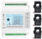 Smart Energy Monitor, Contatore di energia, Smart Energy Consumo di energia elettrica Misuratore di potenza Modbus for guida DIN trifase con amperometro voltmetro CT 50A100A150A200A / 5A per Apartment
