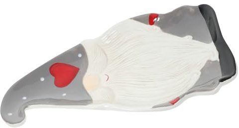 WHAMVOX 1pezzi Piatto Di Natal Ceramica Design Di Babbo Natale Resistente e Pratico Per Insalate Dessert e Cibi Vari Utilizzabile Casa Ristoranti Facile Da Pulire