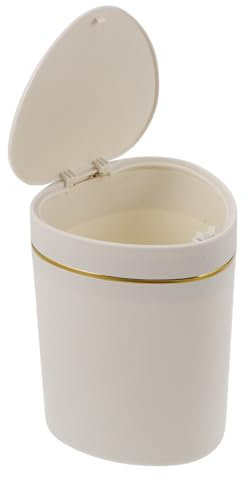 Garneck Poubelle Miniature à Couvercle Conteneur à Déchets Compact Pour Bureau Chambre Cuisine Corbeille Plastique Portable