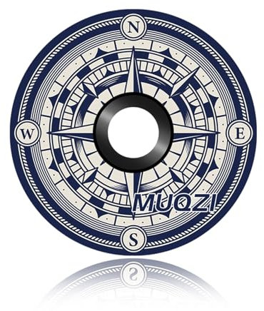 Sanmum 1 1/8 Inch Bicycle Headset Top Cap Cover with Aluminum Bolt MTB Bike Headset Cover Stem (Compass)