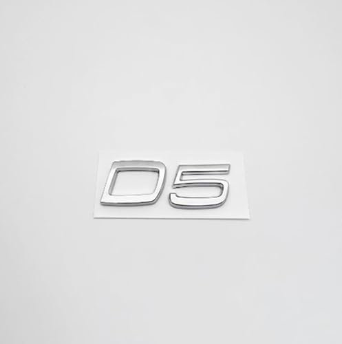 HGFDSERT Auto Emblem Aufkleber für Volvo D3 D4 D5,Abzeichen Buchstaben Abzeichen Aufkleber Heckkoffer Abzeichen Heckklappen Logo Auto Dekoration,Black-c
