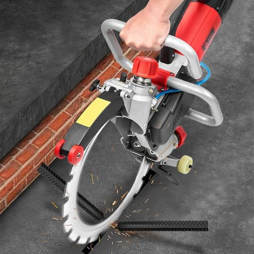 Electric Concrete Saw Circular Saw, 270mm Wall Groove Chaser Cutting Machine for Stone, Wall, Iron Window, Dust-Free Cutting