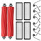 Lot de 12 Pièces Accessoires de Rechange Compatibles avec Roborock QV 35A / QV 35S / QR 798 / QR 598 Robot Aspirateur, 2 Brosses à rouleau + 6 Brosses Latérales + 4 Filtres
