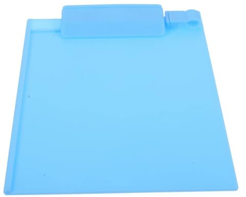 FOELANNE Tableaux à Pince en Plastique, Lot de 3 Porte-papiers profilés A5 for Papeterie, Menu, Bureau(Blue)