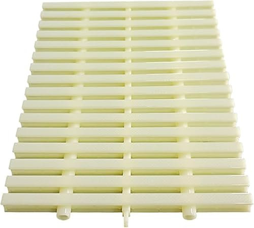Rejilla de plástico para piscinas Rejilla de Drenaje Desmontable for Piscinas, Rejilla de Drenaje Rectangular for Bordes de Piscina (Ancho 18 cm, 1 Pieza), Beige Cubierta de piscina de composite