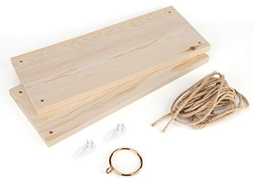 OFFAXE Stands de plante, supports de fleurs multipagiques avec corde de chanvre et espace de sauvegarde facile, tabourets de fleurs polyvalents pour jardin (Kiefer)