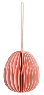 Seyila Home Honeycomp Osterei 3 er Set zum hängen - dekorativer Papier Osteranhänger in verschiedenen Größen und Farben ideal zum kombinieren, leichte Frühlings-Osterdeko, Ostern (Rosa, 6x6x6 cm)