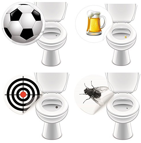 8 x Aufkleber WC GASTRO, Toilettensticker lustig Pissoir Kneipe Bad Toilette - LK-Trend & Style