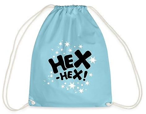 Spreadshirt Bibi Blocksberg Hexspruch Hex Hex Mit Sternen Turnbeutel, One size, Aqua