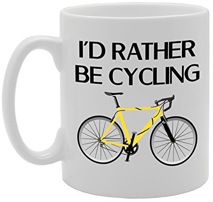 Coralgraph Inc MG1191 I'd Rather Be Cycling Novelty Gift Printed Tea Coffee Ceramic Mug