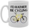 Coralgraph Inc MG1191 I'd Rather Be Cycling Novelty Gift Printed Tea Coffee Ceramic Mug