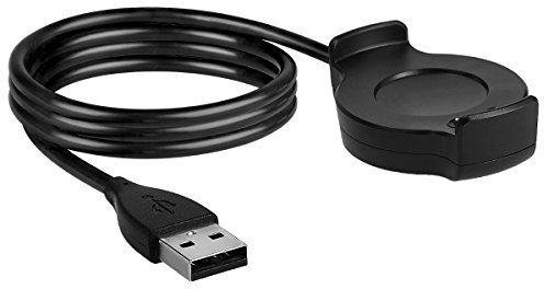 kwmobile USB Kabel Charger kompatibel mit Huawei Watch 2 Ladekabel - Smart Watch Ersatzkabel - Fitnesstracker Aufladekabel in Schwarz
