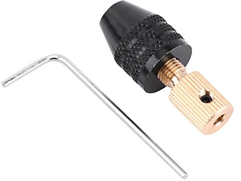 3.17mm Bohrfutter, Bohrer Chuck 0,3-3,4mm Dreibacken-Bohrfutter Selbstspannendes Bohrfutter Messing Aluminiumlegierung Bohrwerkzeug