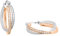 Amor Creolen 925 Sterling Silber Damen Ohrschmuck, mit Zirkonia synth., 2,5 cm, Bicolor, Kommt in Schmuck Geschenk Box, 2022047
