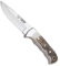 Cudeman Cuchillo 146-C Hoja de Acero Inoxidable MoVa 1.4116 de 11 cm empuñadura de asta de Ciervo de 11,5 cm para Caza, Pesca, Supervivencia y bushcraft + Portabotellas Regalo