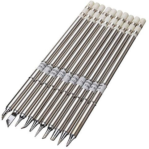 Solder Iron Tip,YOUTTOO 10pcs T12 Soldering Iron Tips Set for HAKKO FX951 FX952