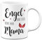 Tassenbrennerei Tasse Engel ohne Flügel nennt Man Mama, Geschenk zum Muttertag oder Geburtstag (Weiß)