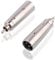 S SIENOC Nickel Plated RCA (M) auf XLR (M) Adapter, RCA Stecker auf XLR Stecker Connector Metal Silber (RCA (M) - XLR (M), 4 Stück)