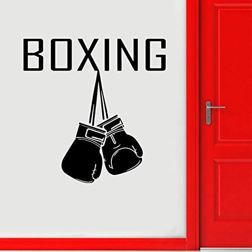 Boxhandschuhe Logo Wandtattoo Sport Aufkleber Home Gym Innendekorationen Kampfkunst Fight Club Decor Abnehmbare Aufkleber 42 * 43 Cm