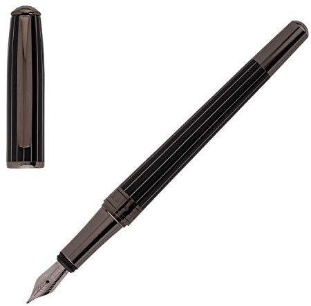 Hugo Boss Essential Glare Füllfederhalter Schwarz, Länge: 14,3 cm, HSI0582D