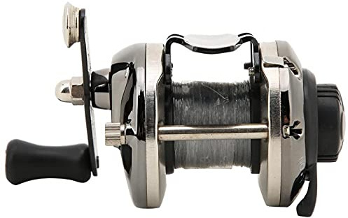 Demeras Moulinet de pêche en Rotation Moulinet de pêche sur Glace Portable en Hiver Petite Plaque Roue latérale Bobine avec Ligne Tackle