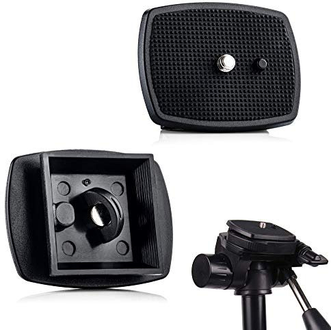 Tripod plate for MOJOGEAR 140cm, 167cm, 177cm & 179cm tripod - Suitable for many tripods - With mounting screw - Black