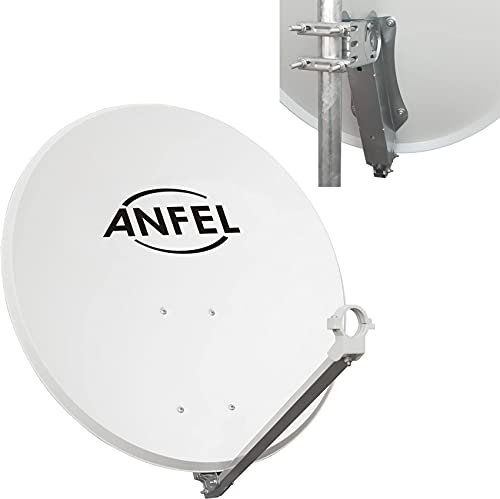 Parabola Satellitare 80 cm Supporto Disco in Ferro - Disco in Acciaio - Ideale per Zone Ventilate e per Ricevere i Canali MySky Sky HD SkyQ 4K Tivusat tivùsat UHD