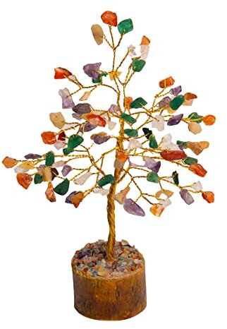 Kristallbaum für Heimdekoration, Kristalle und Heilsteine, Witchy Room, Kristalldekorationsbaum, Kristallgeschenke, Edelsteinbaum, Weihnachtsbaumständer für echten Baum (Multi Crystal Tree)