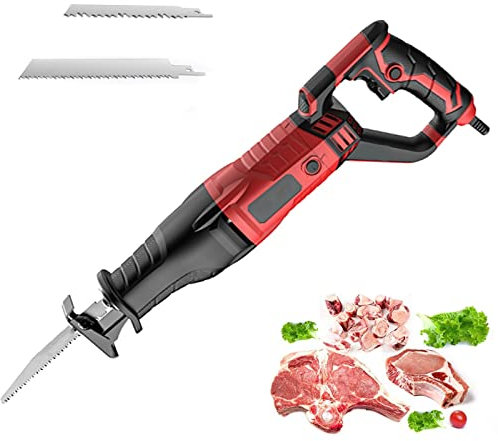 DBMGBd 1050W Electric Reciprocating Saw, Commercial Butchers Saw for Bones, Powerful Meat Cutting Saw with Multi-gear Speed Regulation for Cut Wood, Plastic and Soft Metal