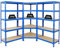 PROREGAL Mega Deal Tiger Blue 1x Eckregal + 2X Schwerlastregal Tiger 180x90x45cm mit Fachlasten 175 + 265 kg Blau Eckregal Regalsystem Steckregal Lagerregal Werkstattregal
