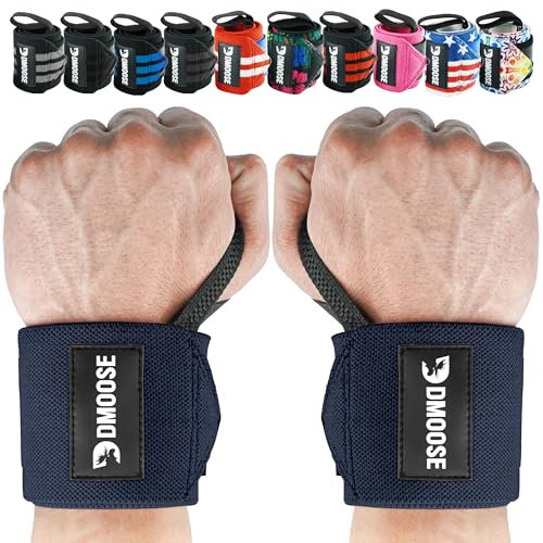 DMoose Handgelenk Bandagen 2 Stück,Atmungsaktivem Wrist Wrap mit 30cm und 45cm Länge Wrist Support,handbandage mit Klettverschluss,Handgelenk Bandagen Gym fur Gymnastik,Krafttraining