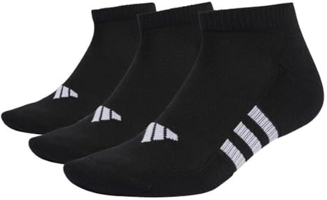 adidas Unisex - Adulto Performance Cushioned Low Socks 3 Pairs, Black / Black / Black, 37-39 EU