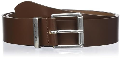 GANT Unisex Logo Leather Belt Gürtel, Weathered Brown, 110cm