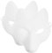 SAFIGLE 2 Weiße Einfache Masken Pu-Fuchs-Maske Unbemalte Maskerade-Masken Diy-Tier-Unbemalte Bastelmaske Für Cosplay-Maskerade-Partys Kostümzubehör