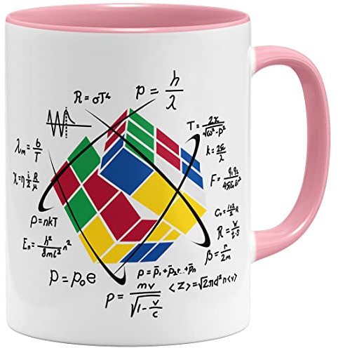 OM3® Magic Cube Tasse Puzzle Game Nerd Retro II | Keramik Becher | 11oz 325ml | Beidseitig Bedruckt | Rosa