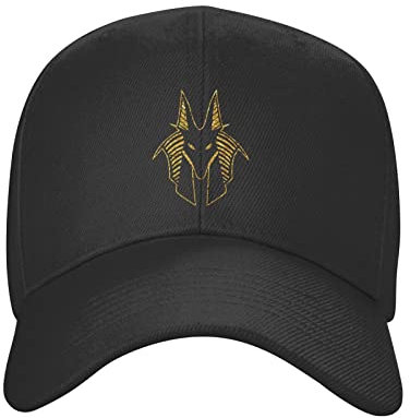 FJAUOQ Unisex verstellbare Baseballkappe Anubis The Soldier Ankh Polyester Snug Fitting Ball Cap Schwarz, Siehe Abbildung, One size