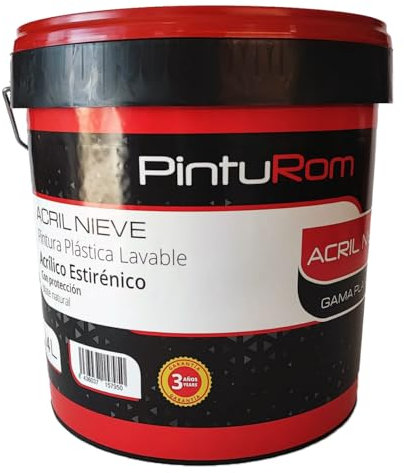 Pintura blanca de Interior - Exterior plástica Platino ACRIL NIEVE Blanco.14 L.