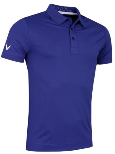 Callaway Men's Short Sleeve Golf Polo Shirt, Blue Clematis, S