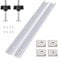 2 Pcs Aluminum Alloy T-Track Slot, 400mm T-Slot Track Miter Track Jig, T-Rail Slider Straight Edge Clamping Tool with Self-Tapping Screws, Plastic Handle, for Woodworking Router Table Saw