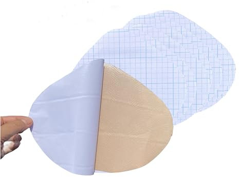 BIMEI Massaggio Forma coperture in tessuto Nastro biadesivo Per Donna Silicone Seno Forme Bra Pad Hip pad Crossdresser Transgender, Triangolo, 4 Pairs