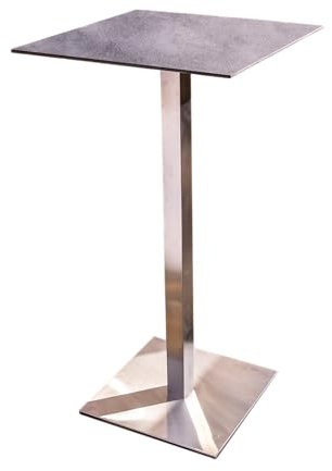 Ondis24 Stehtisch Gartentisch Bistrotisch Bartisch 59 x 110 (H) cm Edelstahlgestell HPL Tischplatte für In- & Outdoor Empfangstisch