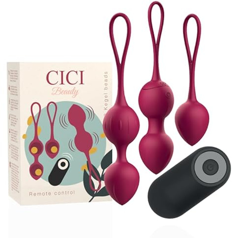 CICI BEAUTY- Premium Silicone 3 Vibrating Kegel Beads Remote Control