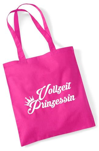 Huuraa Jutetasche Vollzeit Prinzessin Krone Geschenk 10 Liter Fuchsia Baumwolle Vollzeit Prinzessin Aufmerksamkeit