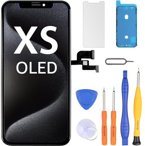 LL TRADER Display für iPhone XS OLED [Nicht LCD] 5.8 Retina FHD Bildschirm Ersatz COF Touch Screen Digitizer mit Reparatur Tool Kits, Bildschirmschutz 2024