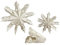 Paperholic - 3 Stück Papiersterne Schneeflocke Fensterstern Papier (2X ca. 23cm / 1x 15cm) mit Magnetverschluss, Papierornamente Aufhängen Weihnachten Weihnachts-Deko Fair Trade