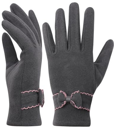 MELLIEX Gants d'Hiver Chauds pour Femme - Écran Tactile, Doux, Thermique, Doublure Coupe-vent pour l'Extérieur