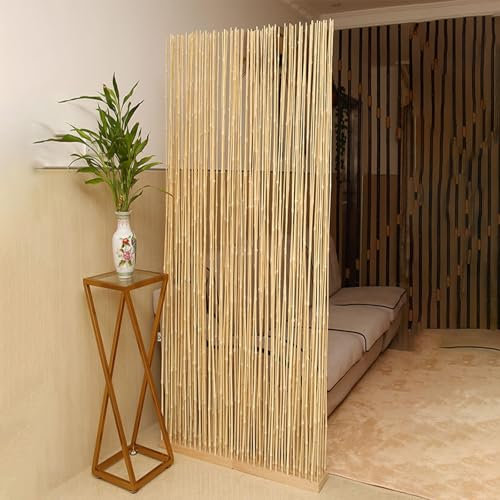 Paravent-Trennwand aus Bambus, 150 160 170 180 190 200 cm hoch, Raumteiler, Wand/Schattentrennwand für Eingang, Wohnzimmer, Teehaus, Restaurant, Trennwand, dekorativer Hintergrund, japanischer Stil