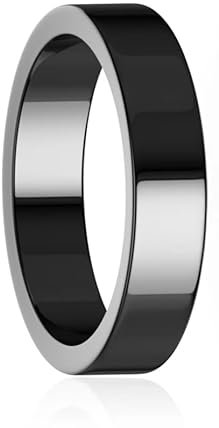 Lonage Hämatit-Ring für Frauen Männer, echter magnetischer schwarzer Steinring für Angst-Balance-Wurzel-Chakra, absorbieren negative Energie Schmuck Geschenke Größe 6-13 (7)